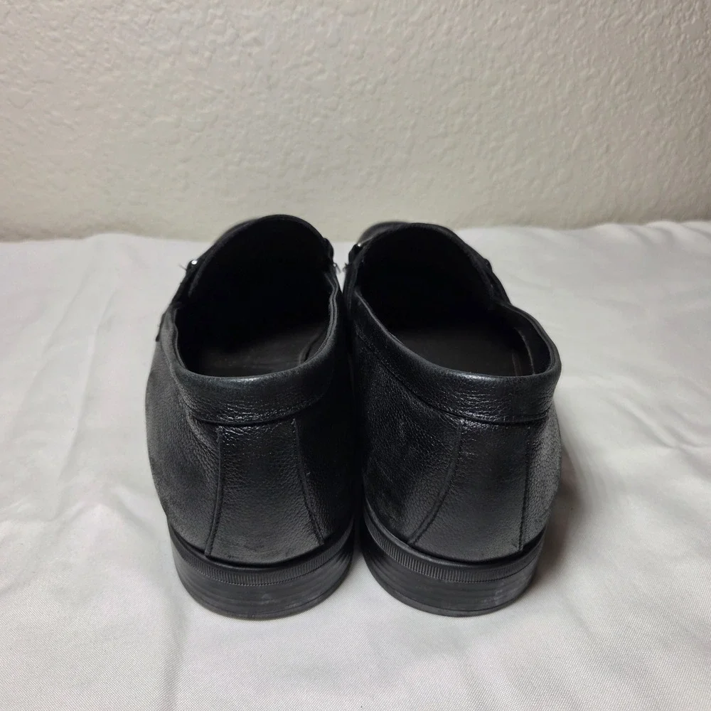 Bruno Magli Mamante Black Leather Bit Loafers Mens 10 M Made in Italy BM600352